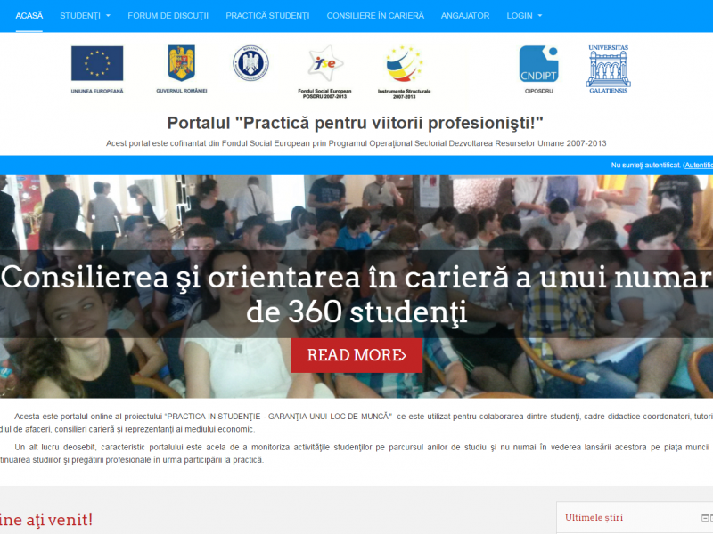 Platforma Studenți în practică
